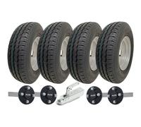 145R10 Twin Axle Trailer Kit High Speed Road Legal Wheels ALKO Axles & Tow Hitch