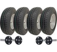 145R10 Twin Axle Trailer Kit High Speed Road Legal Wheels ALKO Hub & Stub Axles