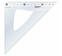 [146123-12] Maped Lot de 12 Equerres Cristal 45 degrés Hypoténuse 21 cm