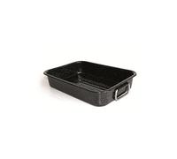 - 14721324 - Kitchen Roc - Plat à four rectangulaire en émail - Noir - 32 cm