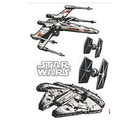 Stickers muraux de Komar - Star Wars Spaceships - pièces, Rouge, Noir, Blanc