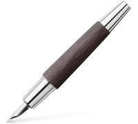 148220 E-Motion Stylo Plume M Bois/Métal Chromé Noir 1 Unité (Lot De 1)
