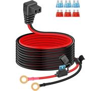 14AWG 12V O-Ring Terminal Refrigerator Cable 15A/10A Fuse for Portable Fridge/Camping Coolers ((3m/10ft))