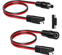14AWG SAE Plug to DC 5.5 x 2.1mm Connectors,SAE to DC Power Connector,12V SAE Connectors DC Cable for Solar Panels and RV Car Battery,etc (60cm/1Pair)