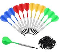 14g Flechette Pointe Plastique, 12 Fléchettes avec 100 Pointes pour Cible de Flechette Electronique, Flechette Pointe Plastique Professionnelle, Set de Flechettes à Pointe Souple pour Maison
