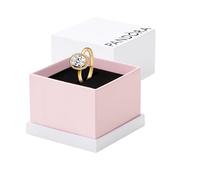 14k Gold-Plated Ring with Clear Cubic Zirconia