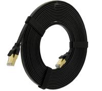 14M Ultra Flexible Plat Câble Ethernet Cat 8 RJ45 LAN Câble Réseau 14 M Internet Compatible avec PC Ordinateur Portable Smart TV Routeur Modem PS4/PS5/Boîtier IPTV/CPL 14,0 Mètres