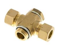 14mm & G1/2'' Te de compression en laiton avec filetage mâle 89 bar Acier zingue, avec insert NBR DIN EN 1254-2