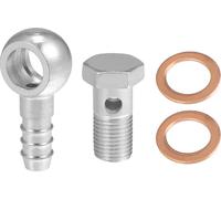 14mm ID 12mm OD M14x1.5 Ban-jo Raccord Adaptateur Argent Ton - 4 pcs
