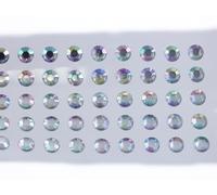 14mm SS60 Cristal AB Auto-Adhésif Acrylique Strass Plastique Visage Gems Stick On Body Jewels For DIY Cards And Invitations Crafts Bling Sticker - 5 Feuilles - 250PCS