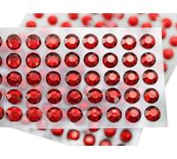14mm SS60 Rouge Rubis Auto-Adhésif Acrylique Strass Plastique Visage Gems Stick On Body Jewels For DIY Cards And Invitations Crafts Bling Sticker - 5 Feuilles - 250PCS