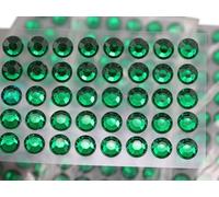14mm SS60 Vert Émeraude Auto-Adhésif Acrylique Strass Plastique Visage Gems Stick On Body Jewels For DIY Cards And Invitations Crafts Bling Sticker - 5 Feuilles - 250PCS