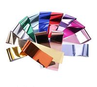 14pc Métal Holographic Transfert Foil Nail Art Effet Miroir Charm Nail Foil Sticker Decal Accessoires De Manucure Couleur Aléatoire