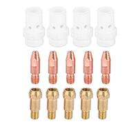 14pcs Astuce Gaz Diffuseur Pointe Titulaire Ensemble Binzel 36KD MIG Torche De Soudage Accessoires Kit (Buse conductrice 1,6 mm)