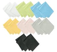 14pcs Chiffons de Nettoyage en Microfibre de Couleurs Assorties, 17,8 x 15,2 cm Chiffon Réutilisable et Lavable pour Nettoyage des Lunettes, Lentilles, Écrans et Autres Surfaces