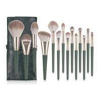 14pcs Ensemble de pinceaux de maquillage,Pinceau à fond de teint professionnel avec étui