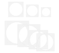 14pcs Grand Pochoir Cercle, 7 Tailles Pochoir Cercle Peinture Murale Réutilisable Règle Modèle de Pochoir Cercle Plastique Grand Pochoir pour Peinture Murs Papier Tissu Artisanat