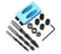 14pcs Guide de Perçage Forage Localisateur de Trou Incliné Bleu Angle 15 Degrés M6-M8-M10 Outils de Positionnement de Guide de Perçage de Trou de Poche pour Travail du Bois