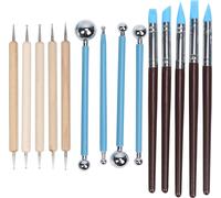 14pcs Outils céramiques Pilule d'indentation Stick Point de silicone Foret stylo argile Painting Supplies
