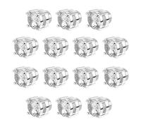 14pcs Poids pour Voile de Mariage, Poids pour Voile en Diamant Double Face Aimants en Diamant pour Voile Invisible Bouton Magnétique en Diamant Aimants Puissants pour Hijab (Argent)