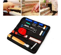 14pcs Set d'outils d'accordage Marteau d'accordage Clé d'accordage Amortisseur avec poignées Accessoires pour piano Toolkit pour cadeau pour débutants et professionnels