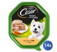 14x Bundle Nourriture Chien Cesar Sélection Dell'Orto Pate '150Grammi Poulet /
