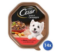 14X Lot Cesar Recette Campa Barquette Bœuf Pâtes Car 150Gr