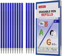 14x Mines De Rechange Effaçables Bleues - Compatible Avec Legami - Pointe Du Stylo : 0.7mm,Hauteur : 13cm - Mines Rechargeables À Encre Thermosensible - Idéal Pour Fournitures De Bureau/École