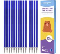 14x Recharges Effaçables Bleues Compatibles Avec Legami,Faciles À Effacer,Pointe De Stylo 0,7 Mm,Hauteur 13 Cm
