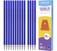 14x Recharges Effaçables Bleues Compatibles Avec Legami, Faciles À Effacer, Pointe De Stylo 0,7 Mm, Hauteur 13 Cm