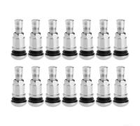 14x Valves Pneu TR525 11,3mm Acier Inox Snap-In | Acier TR525 premium, finition nickelée, résistance oxydation, montage snap-in facile, lot économique 14 pièces