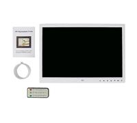 15" 1280 * 800 HD Screen Digital Photo Frame Alarm Clock Movie Player (White)