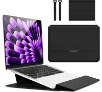 15 15.6 16.1 Inch Laptop Case Stand Function for MacBook Air 15 M3/M2 A3114 A2941, MacBook Pro 16 M4/M3/M2/M1 Pro/Max, MacBook Pro 15 M3/M2 A3114 A2941 Black