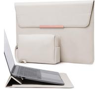 15-16 Inch Laptop Case with Stand for MacBook Pro 16 M4/M3/M2/M1 Pro/Max 2025-2019, MacBook Pro 15 2025-2012, Samsung Galaxy Book Flex/Pro 15, XPS 15, Beige (Smiley)