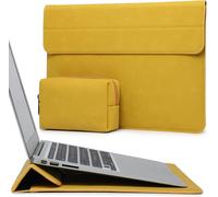15-16 Inch Laptop Sleeve Case with Stand Function for MacBook Pro 16 M4/M3/M2/M1 Pro/Max 2025-2019, XPS 15, MacBook Pro 15 2015-2012, Samsung Galaxy Book Flex 15, Olive Yellow Jaune