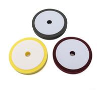 15,2 cm, 3 tampons de polissage en mousse de 17,8 cm pour cirage de voiture, compatible avec les polisseuses électriques pneumatiques, roue abrasive réutilisable et lavable pour détails automobiles