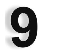 15/20/25/30 cm métal flottant numéros de maison vis installer plaque porte adresse signe Plaque extérieure rue numéro for la(No.9,30cm)