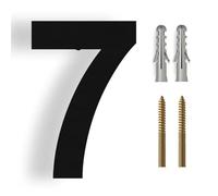 15/20/25/30cm Stainless Steel House Number Silver Address Sign 0-9 Huisnummer Outdoor Numbers Home Numeros Casa Exterior Big(Black No.7,20cm)