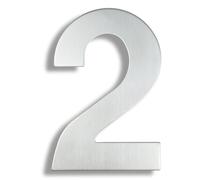 15/20/25/30cm Stainless Steel House Number Silver Address Sign 0-9 Huisnummer Outdoor Numbers Home Numeros Casa Exterior Big(Silver No.2,30cm)