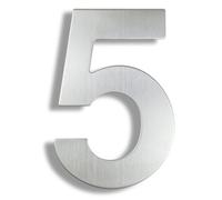 15/20/25/30cm Stainless Steel House Number Silver Address Sign 0-9 Huisnummer Outdoor Numbers Home Numeros Casa Exterior Big(Silver No.5,30cm)