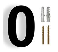 15/20/25/30cm Stainless Steel House Number Silver Address Sign 0-9 Huisnummer Outdoor Numbers Home Numeros Casa Exterior Big(Black No.0,20cm)