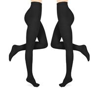 15-20 mmHg Collants de compression médicaux pour homme et femme, 2 paires de bas de compression gradués, leggings de compression pour femme pour varices et œdèmes, noir, 4XL