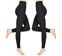 15-20 mmHg Collants de compression médicaux pour homme et femme, 2 paires de bas de compression gradués, leggings de compression pour femme pour varices et œdèmes, noir, 4XL