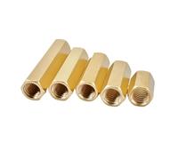 15-200 pièces hexagonale femelle à femelle en laiton entretoise pilier goujon de montage vis d'espacement support de colonne Double passage filetage hexagonal M2-M6(35mm (50Pcs),M2.5)