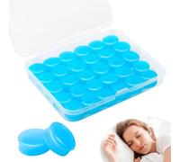 15/30 Pièces Boules Quies en Silicone Bleues Réutilisables Malléables, Bouchons d'Oreille Étanches Anti-Bruit Pour Dormir Nager Avion, Protection Auditive Contre Ronflements (30 pcs)