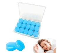 15/30 Pièces Boules Quies en Silicone Bleues Réutilisables Malléables, Bouchons d'Oreille Étanches Anti-Bruit Pour Dormir Nager Avion, Protection Auditive Contre Ronflements (15 pcs)