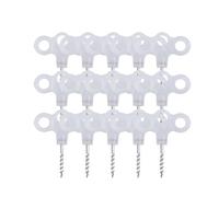 15/30 pièces vis Pointe Crochet Corde Boucle randonnée Camping Sol Broche Tente Clou Lumineux Chevilles Voyage équipement de Plein air Accessoires pour Camping, Tonnelles(White,15pcs)