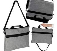 15.6 inch laptop bag with strap briefcase ladies men thick grey