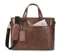 15,6 pouces Mallette pour ordinateur portable, sac à main d'affaires grande capacité, convient aux formats A4 et B4, conception double usage, sac pour entretien d'embauche, véritable, imperméable, ave