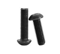 15 à 100 vis tête ronde hexagonale creuse en acier au carbone noir M2, .5, M3, M4(M2x8 (200pcs))